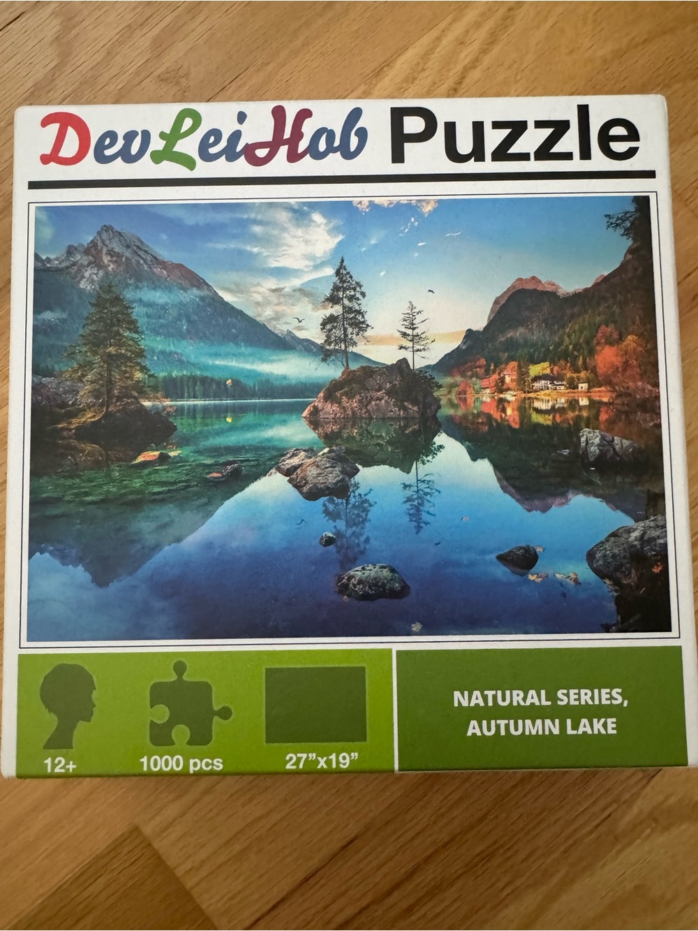 DevLeiHob Autumn Lake 1000 Piece Jigsaw Puzzle Nature Mountain Landscape 27x19
